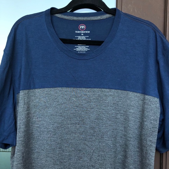 Travis Mathew Other - Travis Mathew Blue/Grey Crew T-shirt XL